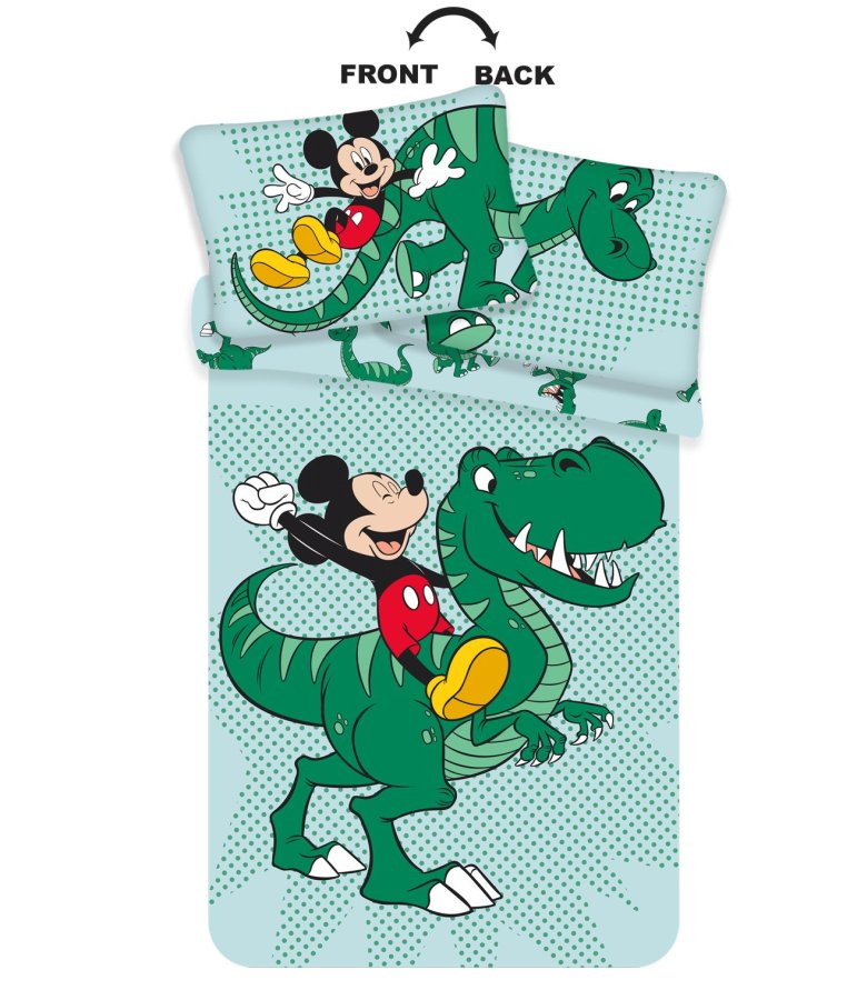 Disney posteljina Mickey Dino baby 100x135, 40x60 cm - Dječja posteljina licencirana