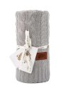 DETEXPOL Pletena pamučna dekica za dječja kolica siva Pamuk, 80/100 cm Deke i vreće za spavanje - pletene deke
