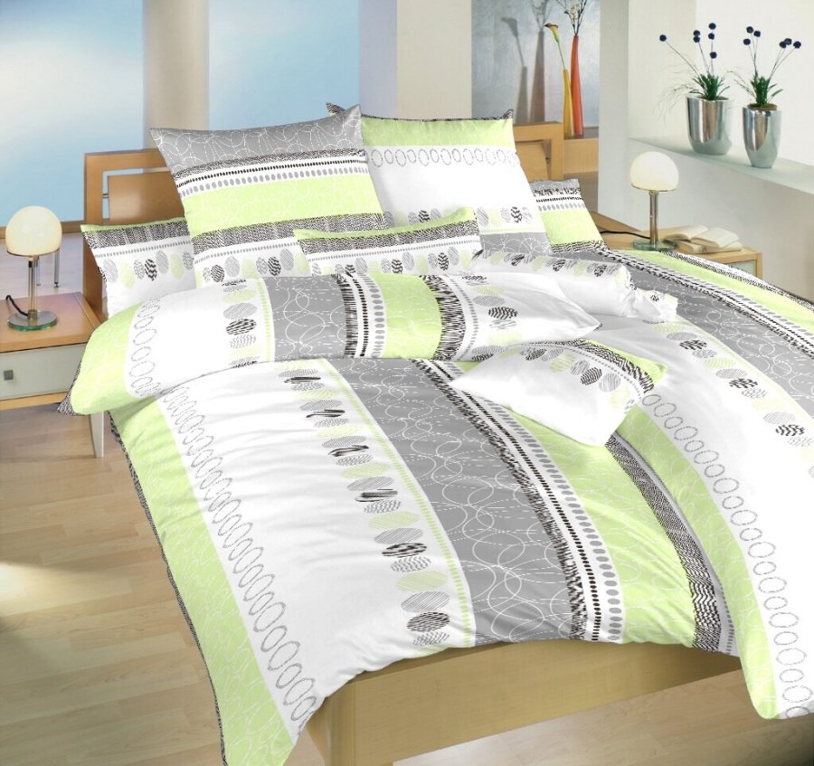 Satenske posteljine Atelier zelena - Posteljina saten