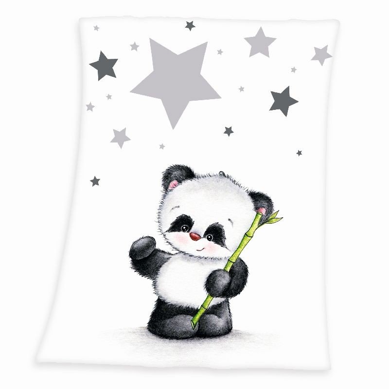HERDING Micropolar flis deka Panda poliester, 75/100 cm - Deke i vreće za spavanje
