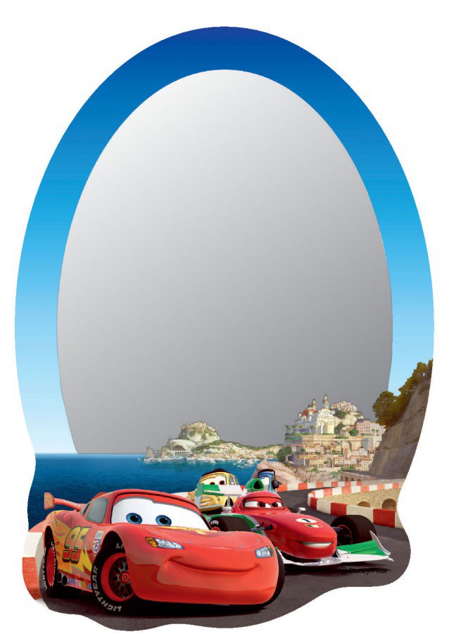 Dječje naljepnice ogledalo Cars DM-2103, 15x22 cm - Naljepnice za dječju sobu