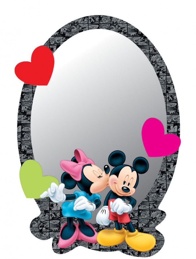 Dječje naljepnice ogledalo Minnie i Mickey DM-2108, 15x22 cm - Naljepnice za dječju sobu