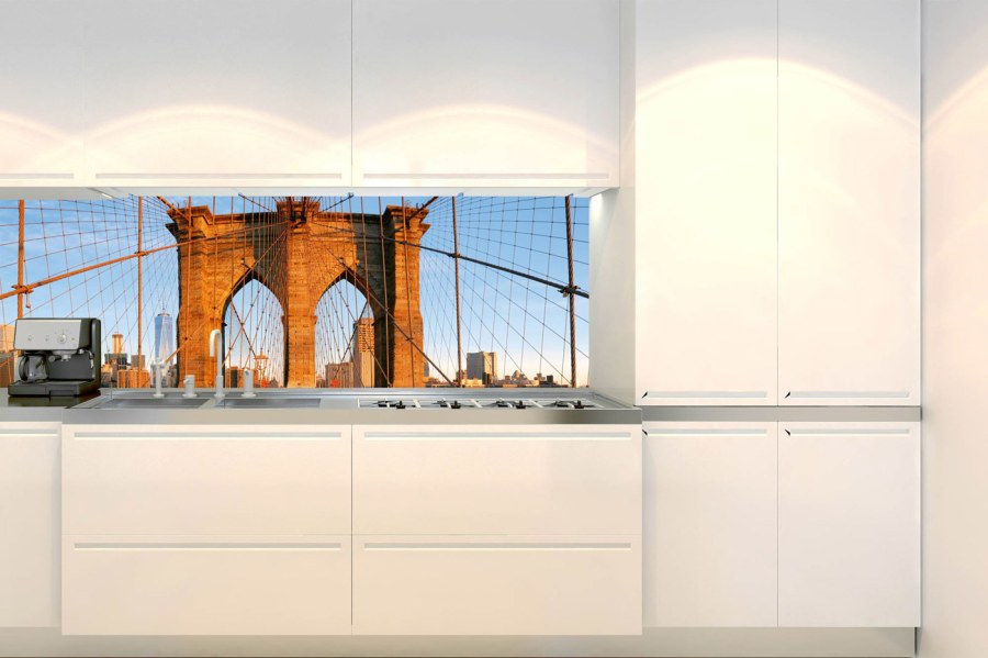 Samoljepljiva fototapeta za kuhinju KI-180-116 Brooklyn Bridge | 180 x 60 cm