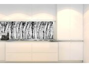 Samoljepljiva fototapeta za kuhinju KI-180-137 Crno-bijela trava | 180 x 60 cm Samoljepljive - Za kuhinje
