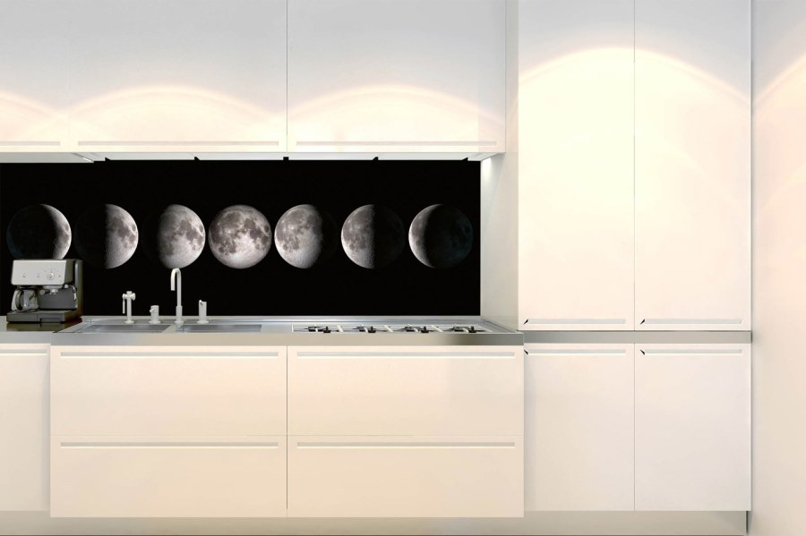 Samoljepljiva fototapeta za kuhinju KI-180-146 Faza mjeseca | 180 x 60 cm - Za kuhinje