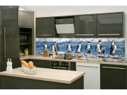 Samoljepljiva fototapeta za kuhinju KI-260-112 Pingvini | 260 x 60 cm