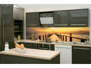 Samoljepljiva fototapeta za kuhinju KI-260-114 Drveni most | 260 x 60 cm