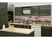 Samoljepljiva fototapeta za kuhinju KI-260-117 Noćni Manhattan | 260 x 60 cm Samoljepljive - Za kuhinje
