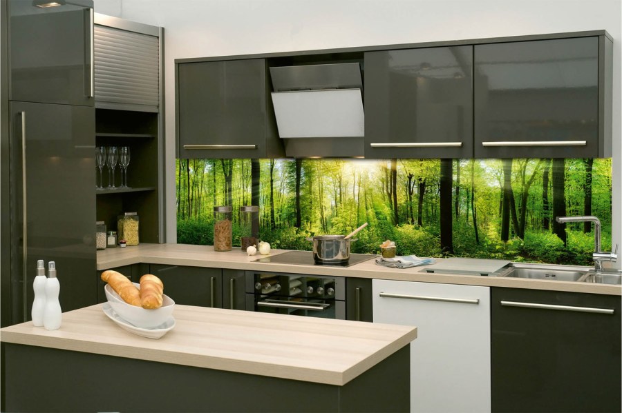 Samoljepljiva fototapeta za kuhinju KI-260-133 Osvežavajuća šuma | 260 x 60 cm - Za kuhinje