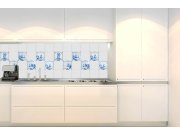 Samoljepljiva fototapeta za kuhinju KI-180-167 Plave pločice | 180 x 60 cm Samoljepljive - Za kuhinje