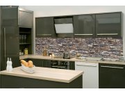 Samoljepljiva fototapeta za kuhinju KI-260-174 Stari zid od cigle | 260 x 60 cm Samoljepljive - Za kuhinje