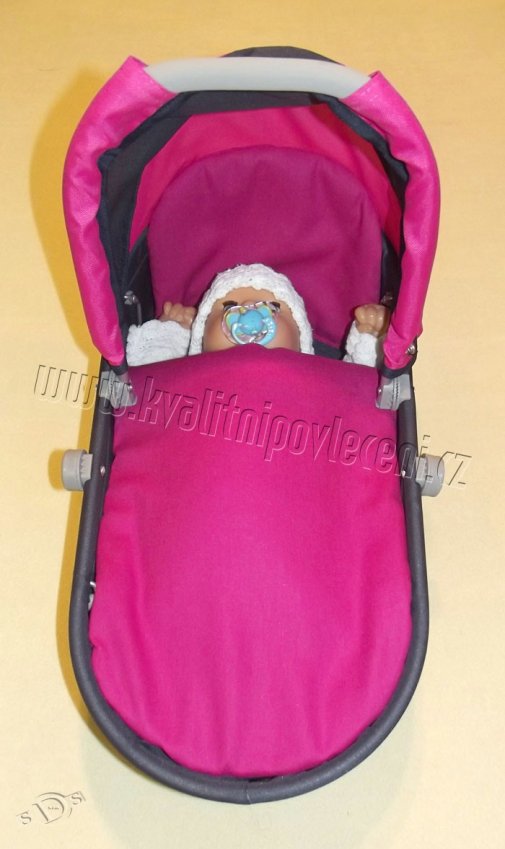 SDS Jastuci za kolica za lutke Upečatljivo roza 27x40, 25x20 cm - Igračke i oprema