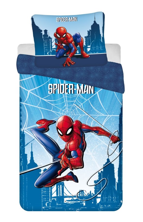 Posteljina Spider-man Blue 04 140x200, 70x90 cm - Licencirana posteljina