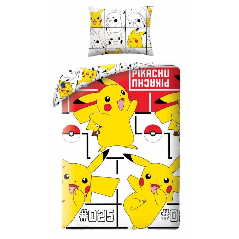 HALANTEX Posteljina Pokémon Pikachu Happy Bavlna, 140/200, 70/90 cm - Posteljina sa licencijom