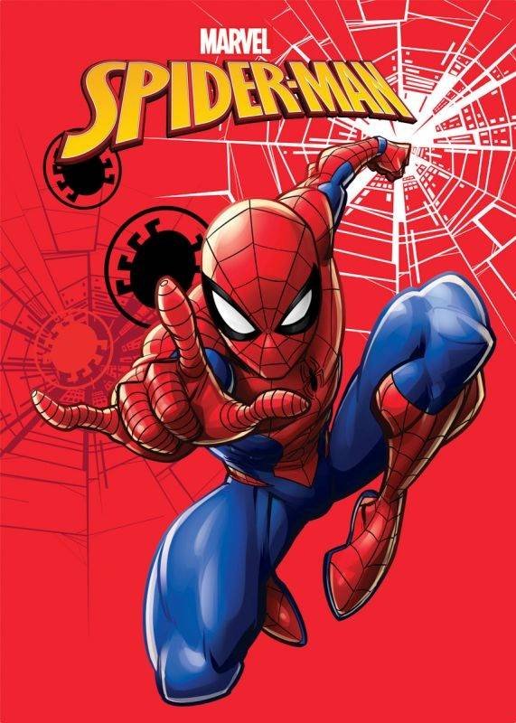 FARO Flis deka Spiderman crvena  Poliester, 100/140 cm