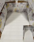 SDS Ograda za krevetić Medvjedi siva Pamuk, punjenje: Poliester, 195/28 cm Posteljina za krevetiće - ograničenja