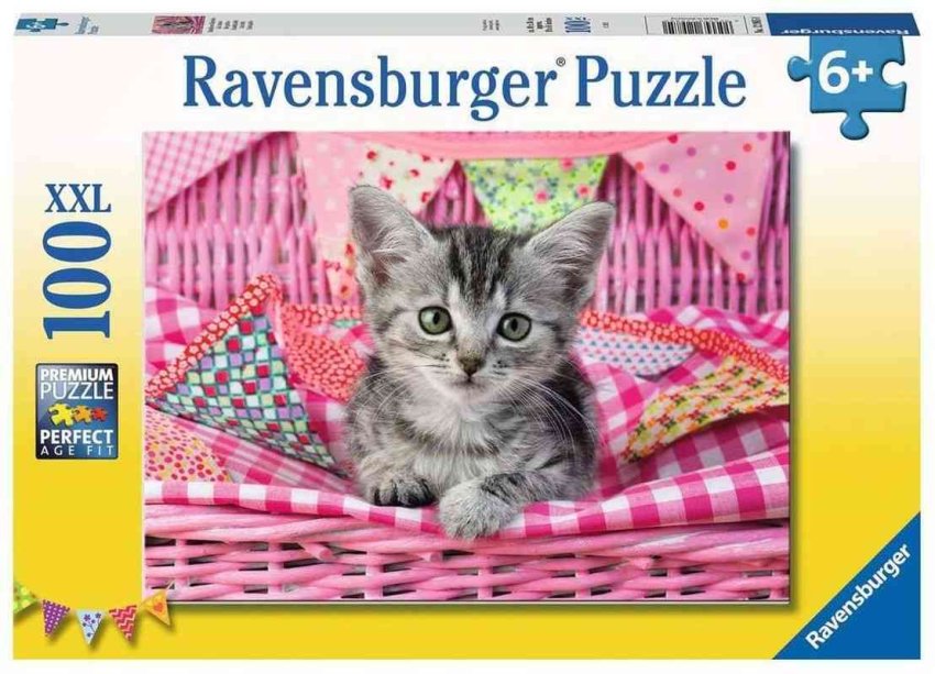 RAVENSBURGER Puzzle Slatka mačkica XXL papir, 100 komada - puzzle, igre