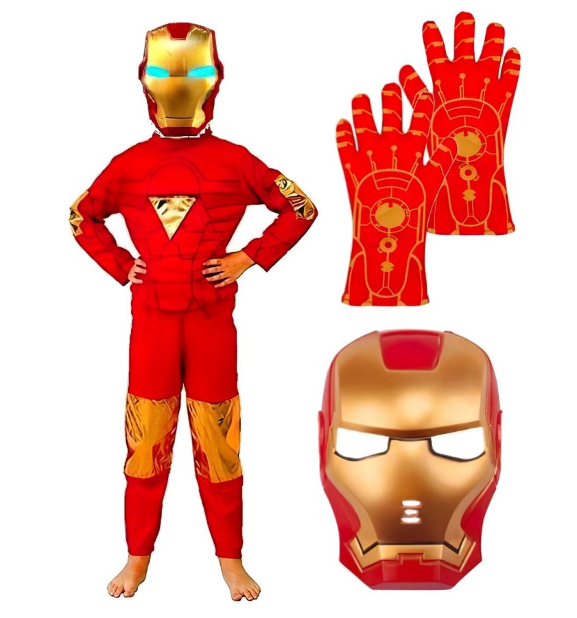 Dječja kostim Iron Mana s maskom i rukavicama 110-122 M