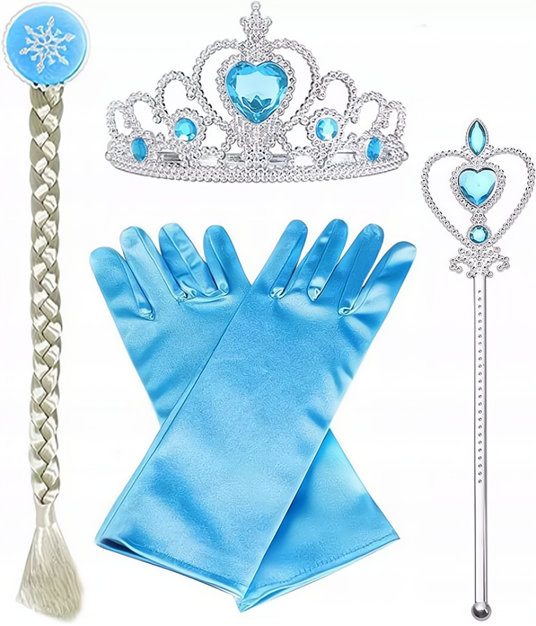 Elsa Frozen sada dodataka s krunom i pletenicama - Zabava-karneval