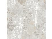 Siva tapeta na zid, cvijetovi, listovi, 120714 | Ljepilo besplatno Na skladištu
