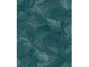Plavo-zelena tapeta za zid, listovi, A66501 | Ljepilo besplatno
