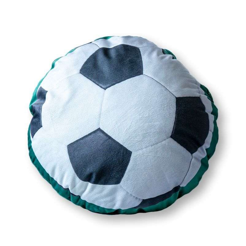 DETEXPOL Oblikovani mikroplišani jastučić za nogomet Poliester, promjer 33 cm - jastučići s podstavom