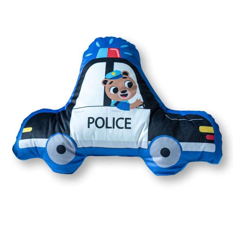 DETEXPOL Oblikovani mikroplišani jastučić Policija Poliester, 38x22 cm - jastučići s podstavom
