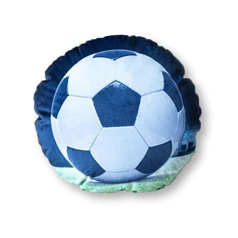 DETEXPOL Oblikovani mikroplišani jastučić za nogometnu loptu Poliester, promjer 33 cm - jastučići s podstavom