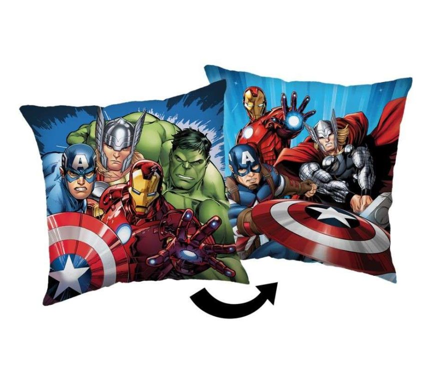 JERRY FABRICS Mikroplišani jastučnični poklopac Avengers Heroes 03 Poliester, 40/40 cm - pokrivači za jastuke