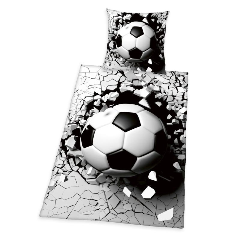 HERDING Posteljina s 3D efektom nogometne lopte, 140/200, 70/90 cm - Oprema sportskih klubova