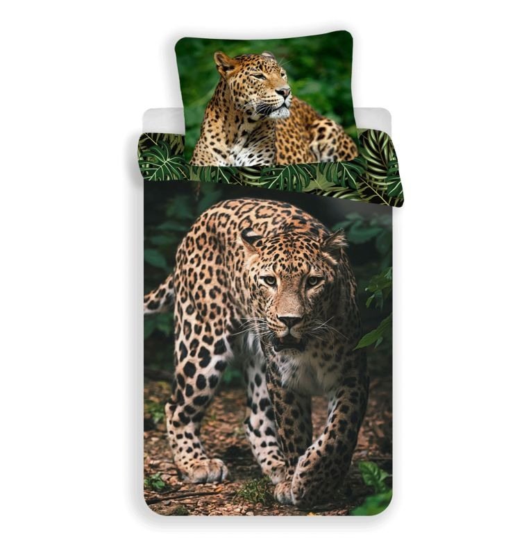 Prikrivač Leopard Green 140/200, 70/90 - Posteljina foto print