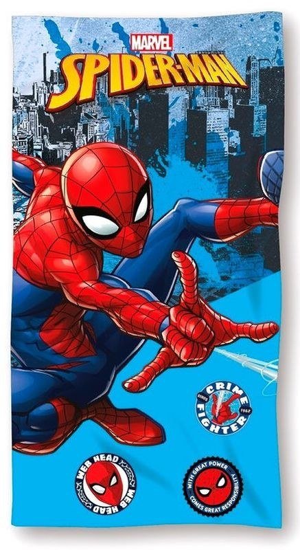 FARO Ručnik Micro Spiderman grad Poliester, 70/140 cm - ručnici za plažu