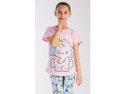 Dječja pidžama kapri Slonče Djeca - Djevojčice - Pidžama za djevojčice - Pidžama za djevojke capri