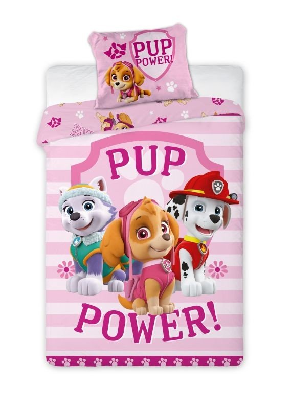 FARO Posteljina Paw Patrol Pup Power Pamuk, 140/200, 70/90 cm - Posteljina sa licencijom