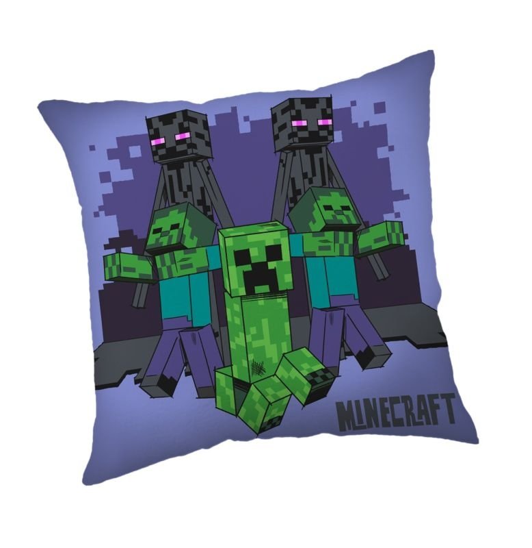 JERRY FABRICS Jastučić Minecraft Mobs coming for you Polyester, 40/40 cm - jastučići s podstavom