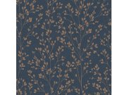 Na skladištu - Plavo-brončana flis tapeta s grančicama | A71404 | Ljepilo gratis Plavo-brončana flis tapeta s grančicama | A71404 | Ljepilo gratis