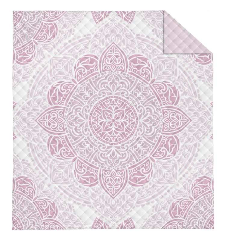 DETEXPOL Prekrivač za krevetu Mandala roza Polyester, 170/210 cm - Pokrivači