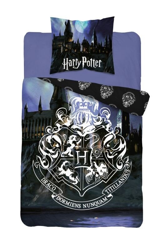 DETEXPOL Posteljina Harry Potter Dvorac Pamuk, 140/200, 70/80 cm - Posteljina za mlade