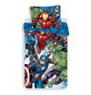 JERRY FABRICS Posteljina Avengers Brands 02 Pamuk, 140/200, 70/90 cm Posteljina sa licencijom