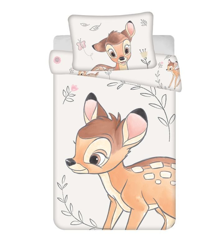 JERRY FABRICS Povlečení do postýlky Bambi Beige baby Bavlna, 100/135, 40/60 cm - Posteljina za krevetiće