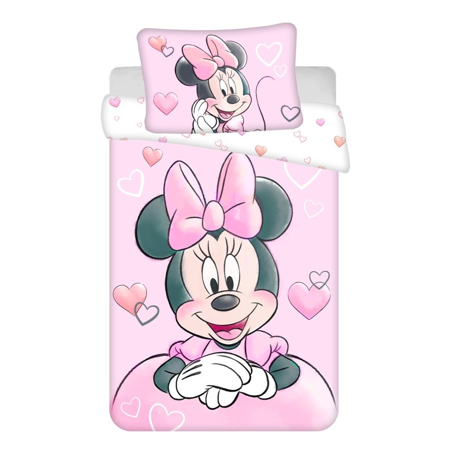 Disney povlečení do postýlky Minnie Powder pink baby 100x135, 40x60 cm - Dječja posteljina licencirana