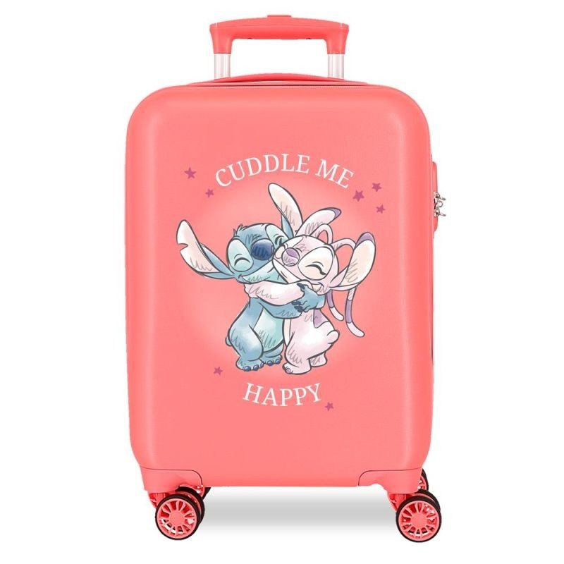 JOUMMABAGS Putni kofer ABS Lilo and Stitch cuddle me coral ABS plast, 50 cm - Kovčezi Joummabags