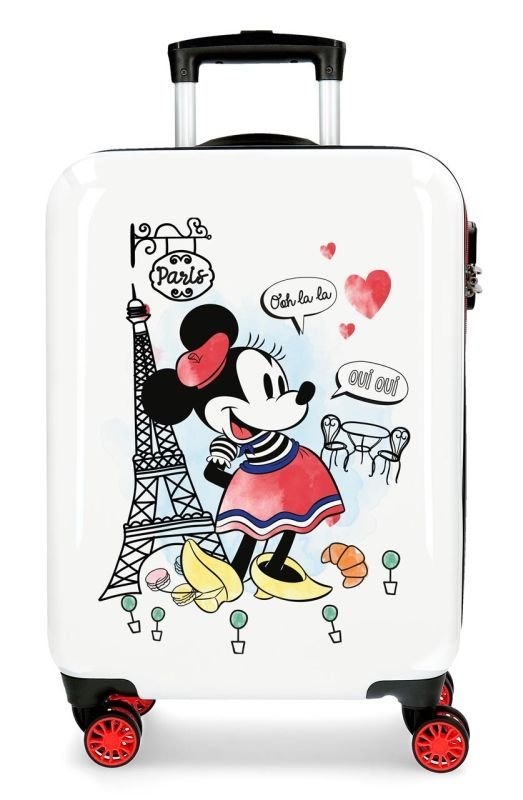 JOUMMABAGS Putni kofer ABS Minnie Around the World Paris Red ABS plast, 55 cm - Kovčezi Joummabags