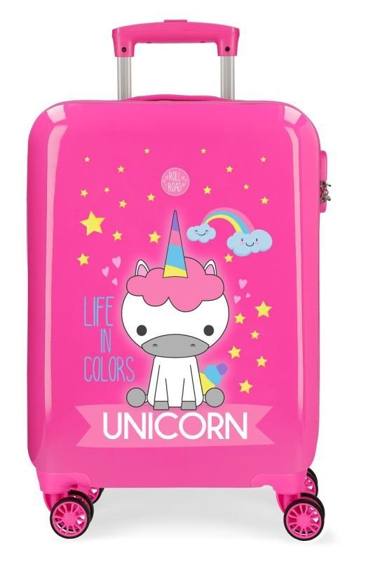 JOUMMABAGS Putni kovčeg ABS Roll Road Little Me Unicorn Pink ABS plast, 55 cm - Koferi za djecu