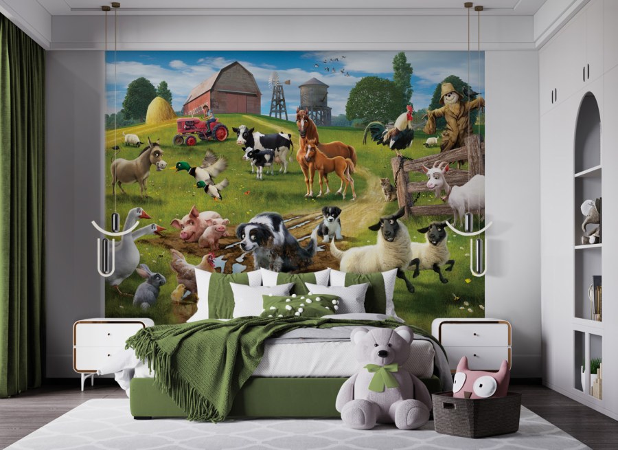 Walltastic 41806 3D fototapeta Farma, dimenzije 305 x 244 cm - Akcija sve za 10 Euro
