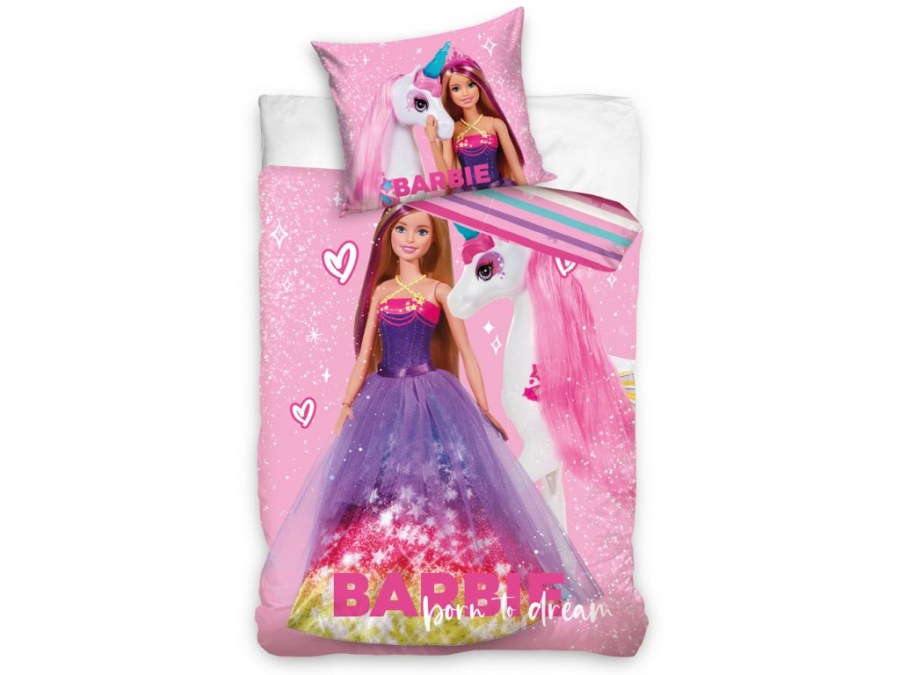 Pamučna posteljina Barbie Unicorn 140 x 200 cm - Akcija sve za 10 Euro