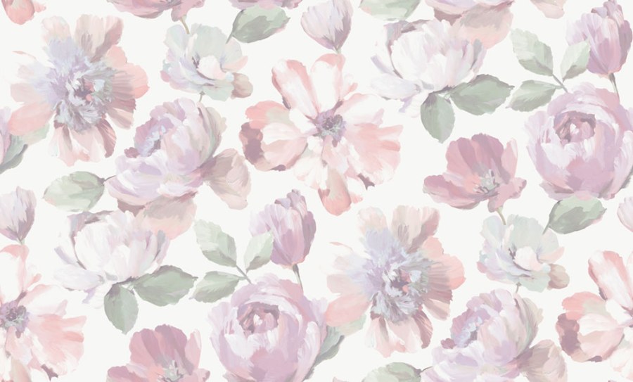 Cvjetna flis tapeta za zid, ružičasta, UI3101, 1,06 x 10 m - Na skladištu