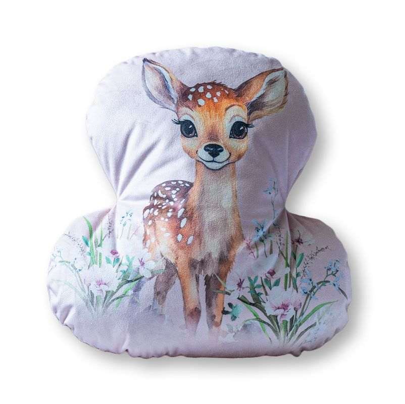 DETEXPOL Oblikovani jastuk od mikropliša Srneček Poliester, 33x26 cm - jastučići s podstavom