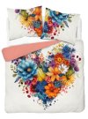 DETEXPOL Francuska posteljina Cvjetovi heart Pamuk, 220/200, 2x70/80 cm