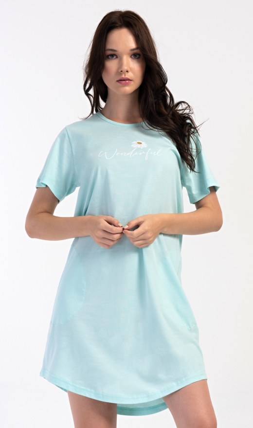 Ženska kućna haljina s kratkim rukavima Wonderful - Prevelike ženske spavaćice